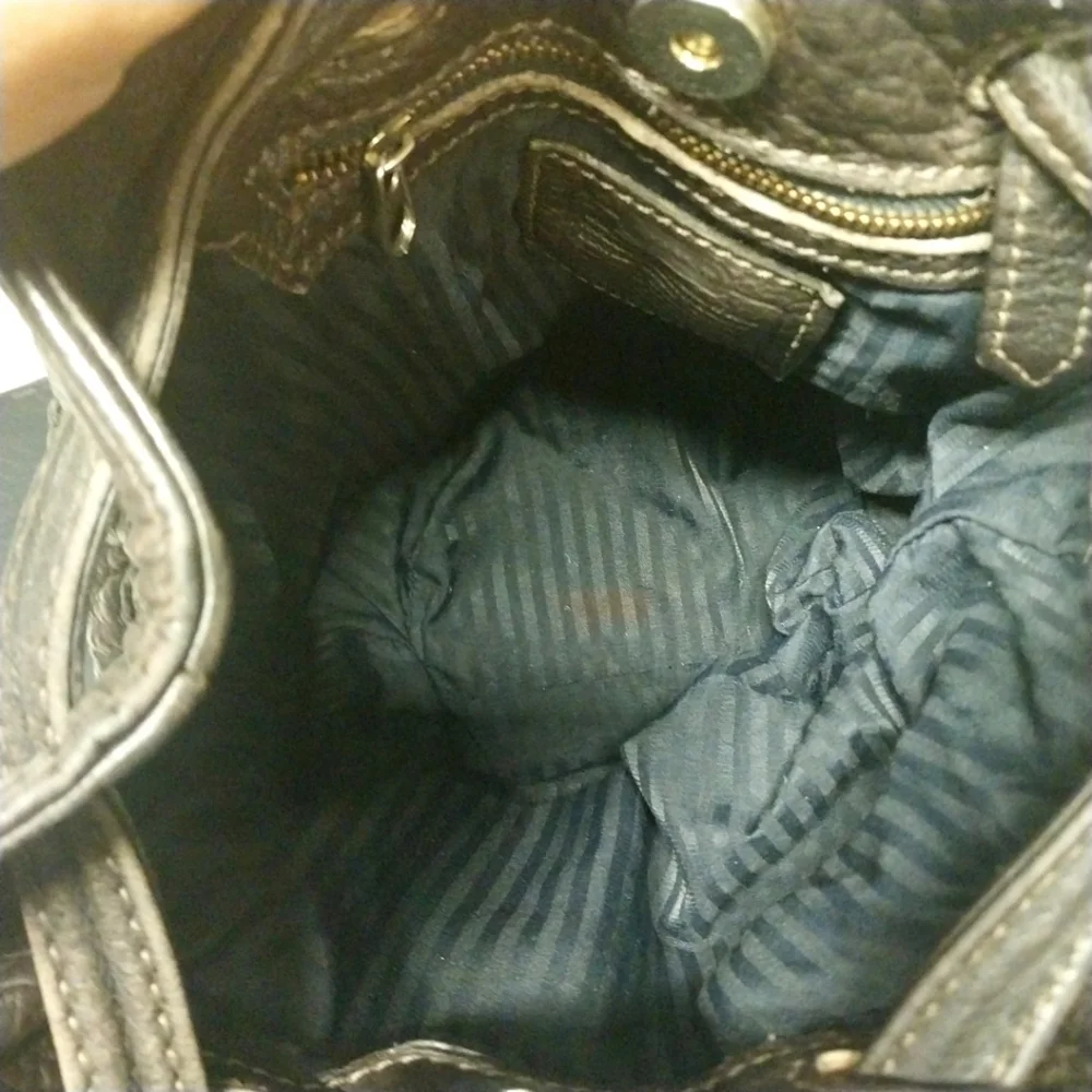 Vintage Coach Sonoma Drawstring Pebbeled Leather Bag in Black. #4923 - Picture 9 of 11